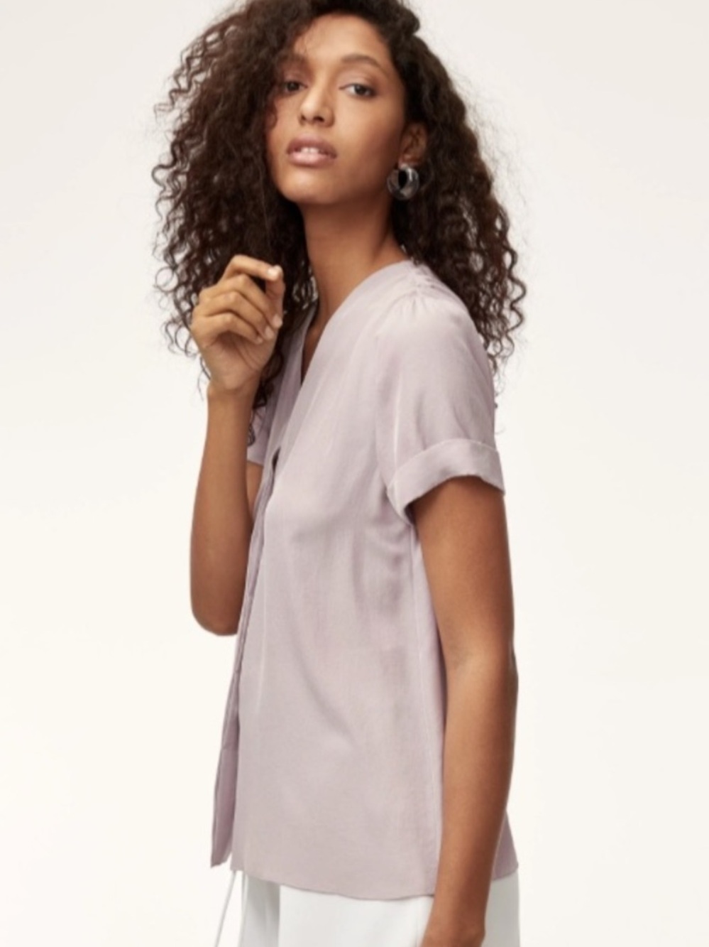 Aritzia Wilfred Nobel Blouse | Triacetate Oversized | Size S
